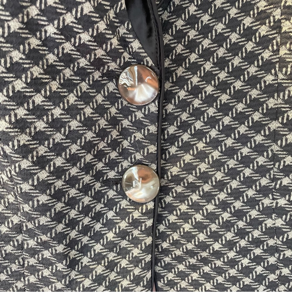 Armani Collezioni Blazer Size 8 Italy Clueless Geometric Office Preppy Academia - Picture 4 of 13